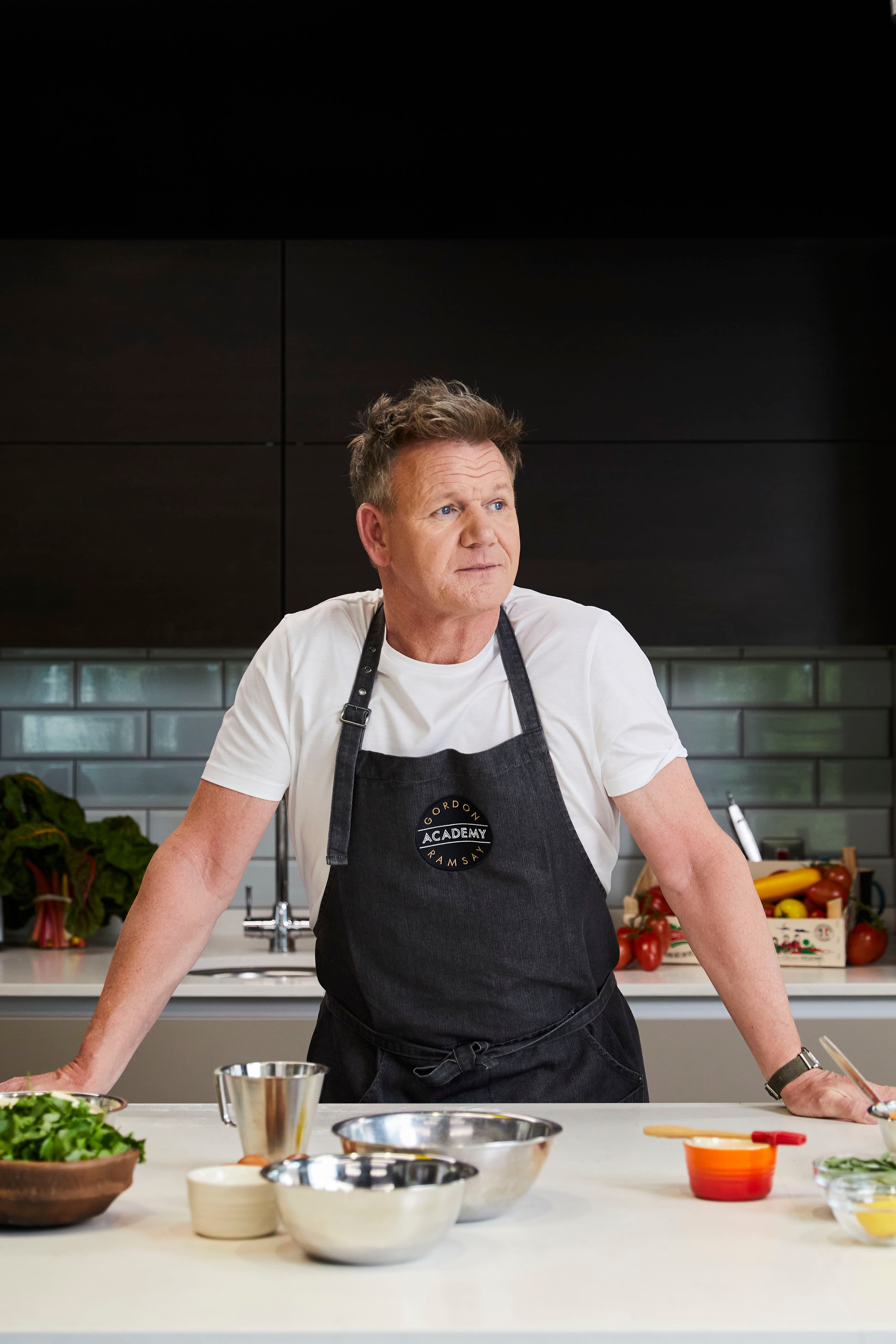 Gordon Ramsay in Academy kitchen