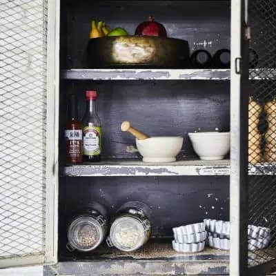 Kitchen equipment shelves
